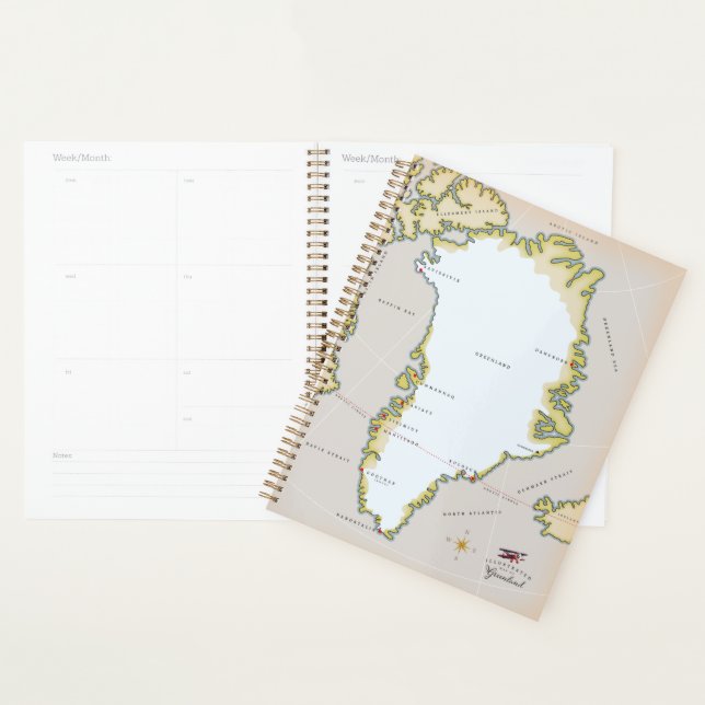 Agenda Mapa ilustrado da Gronelândia (Exibição)