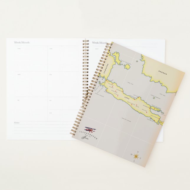 Agenda Mapa ilustrado de Java. (Exibição)