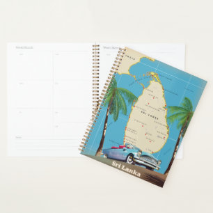 Agenda Mapa ilustrado do Sri Lanka