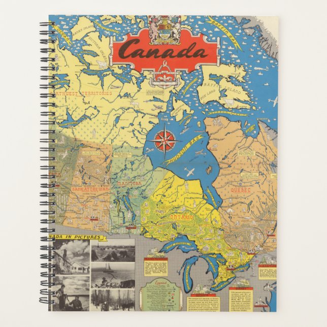 Agenda Mapa Pictórico do Canadá - Pontos (Frente)