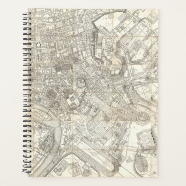 Agenda Mapa topográfico da Roma Antiga, Itália (Frente)