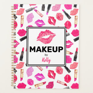 Agenda Maquiagem Personalizada De Cores De Água Do Artist