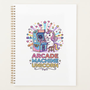 Agenda Máquina de Arcade Unicórnio Arte de Unicórnio Pron