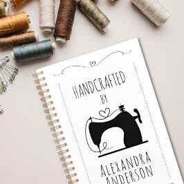 Agenda Máquina de Costura Vintage Feminina Artesanal Mini