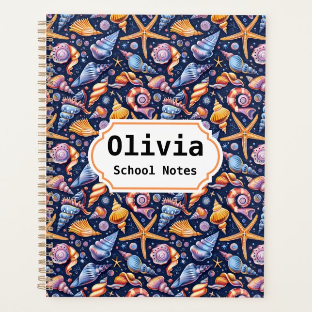 Agenda Mar Elegante de volta à escola (Frente)