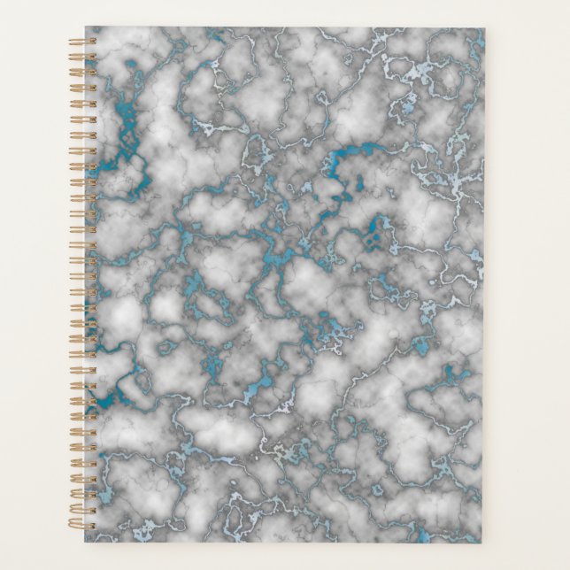 Agenda Marble Azul Branco (Frente)
