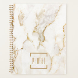 Agenda Marble de Efeito Dourado do Nome Personalizado Mod