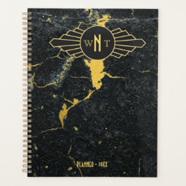 Agenda Marble Preto - Três Letras - Decência de Arte Mono