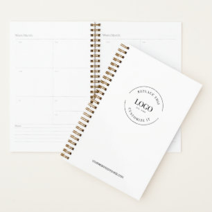 Agenda Marca de logotipo personalizado minimalista branco