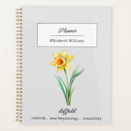 AGENDA MARCH DAFFODIL BIRTH FLOWER PERSONALIZADO