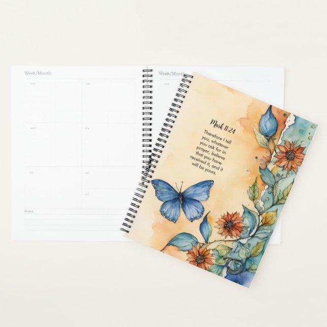 Agenda Marcos 11:24, Versículo da Bíblia Cristã Planner (Exibição)