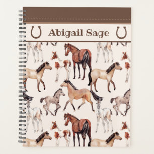 Agenda Mares e Cavalos Fofos Personalizados
