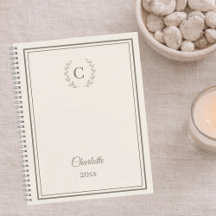 Marfim taupe Monograma Personalizado Luxo Silencio