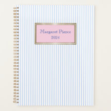 Margaret Pinstripe Planner a rosa