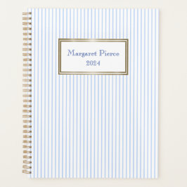 Agenda Margaret Pinstripe Planner com White