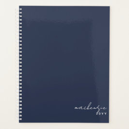 Agenda Marinho Azul Elegante Simples e Personalizado