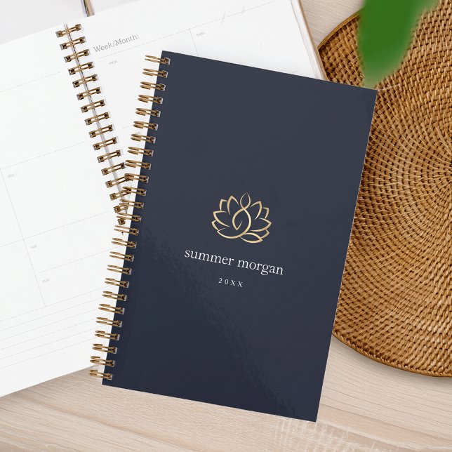 Agenda Marinho e logotipo Dourado do Lotus (Criador carregado)