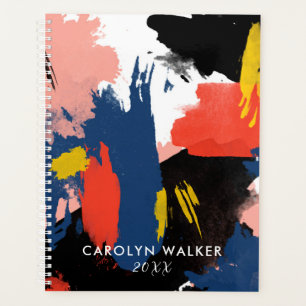 Agenda Marinho e Preto Vermilo - Abstrato