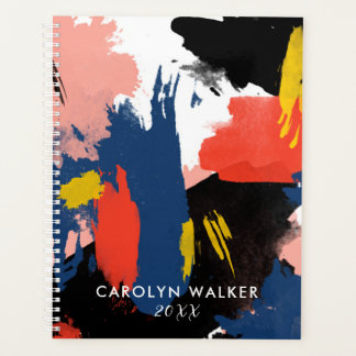 Agenda Marinho e Preto Vermilo - Abstrato