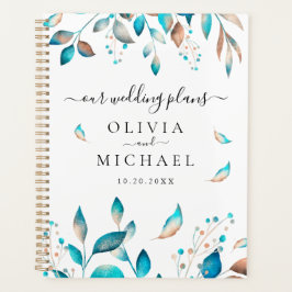 Agenda Marinho Elegante Greenery Wedding