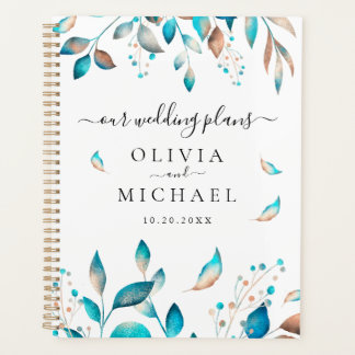 Agenda Marinho Elegante Greenery Wedding