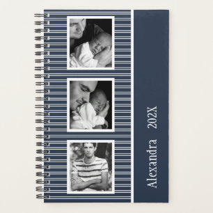 Agenda Marinho Moderno Azul 3 Foto 2023 Personalizada