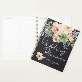 Agenda Marinho Verde Peach Pastel Floral Planner