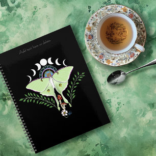 Agenda Mariposa Lunar Etérea Verde Mística Celestial