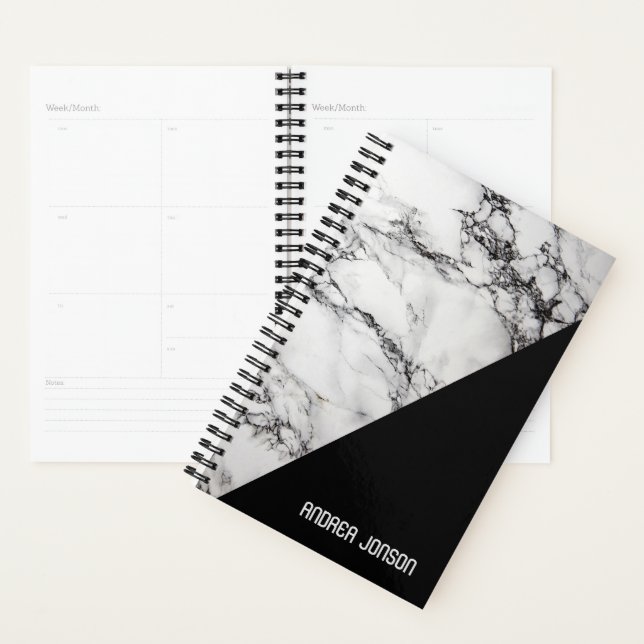 Agenda Mármaco Branco E Preto (Exibição)