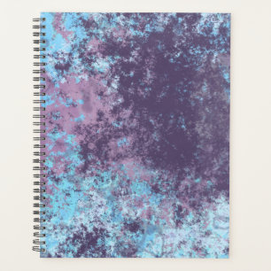Agenda Mármore Azul, Rosa e Roxo Abstrato