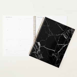 Agenda Mármore Veio Preto e Prata