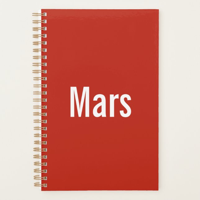 Agenda Mars Planner  (Frente)