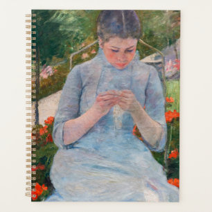 Agenda Mary Cassatt - Garota costurando um jardim