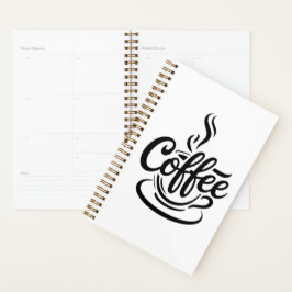 Agenda Mas Primeiro Café | Tipografia Moderna e Elegante