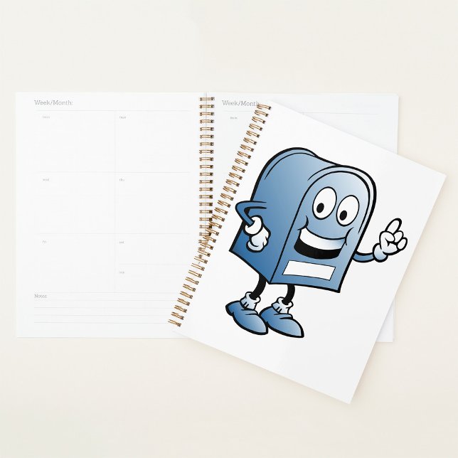Agenda Mascote de Caixa de Correio Feliz Caráter Azul (Criador carregado)