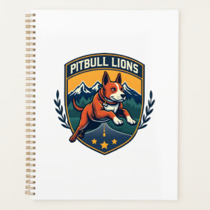 Agenda Mascote Esportivo Vintage Leões Pitbull Vetor D