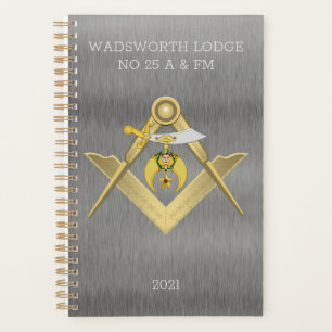 Agenda Masonic Shriners Classy Personalizado