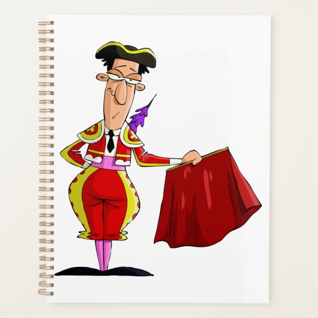 Agenda Matador with Red Cape Spanish Bullfighter (Frente)