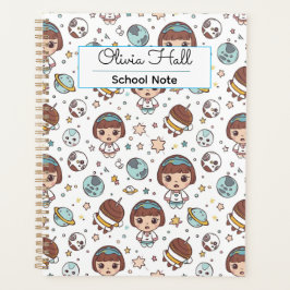 Agenda Material Escolar Espaço Cartoon Professores