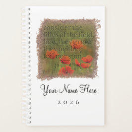 Agenda Matthew 6:28 - Personalized Day Planner