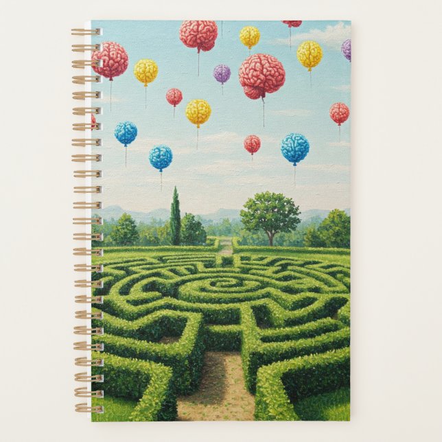 Agenda Maze Brain Balloons Planner (Frente)