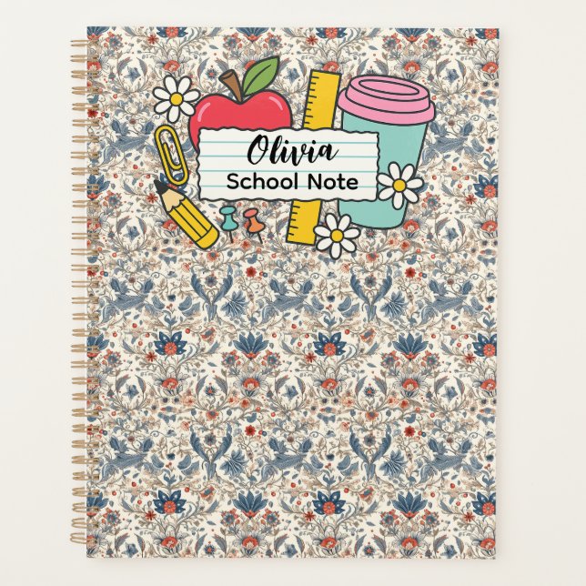 Agenda meadow floral Back to School Supplies Teachers  (Frente)