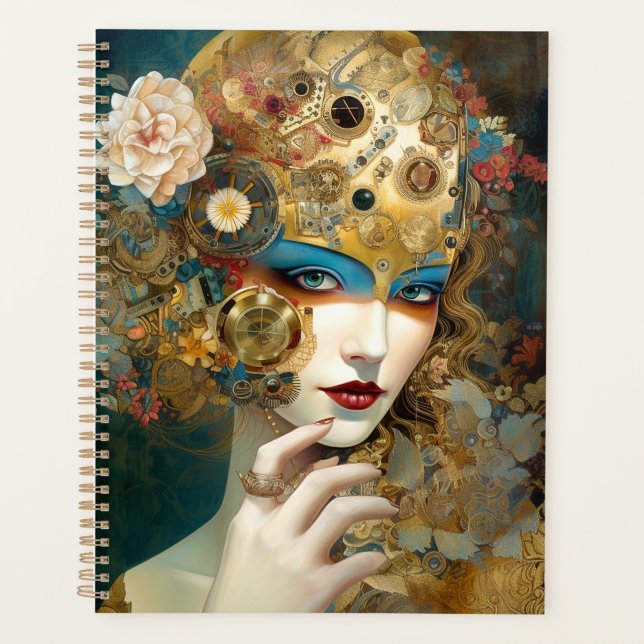 Agenda Mechanical Lady Robotic Fantasy Sci-Fi (Frente)