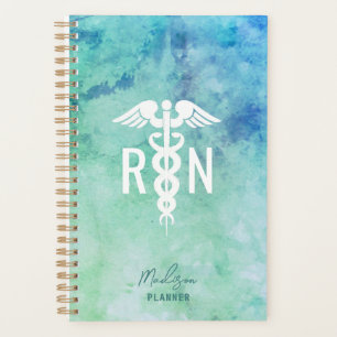 Agenda Medicina Azul Teal RN Registrada Personalizada