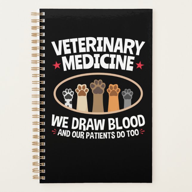 Agenda Medicina Veterinária Nós Desenhar Sangue Engraçado (Frente)