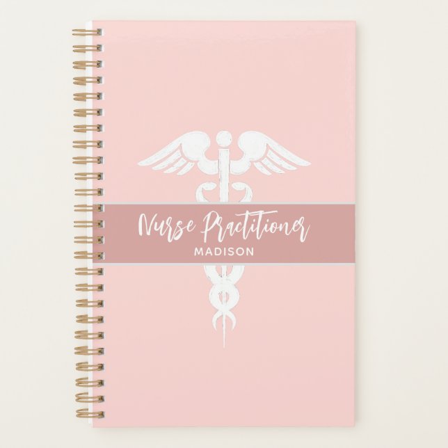 Agenda Médico Personalizado para Enfermeiro Rosa Esbranqu (Frente)
