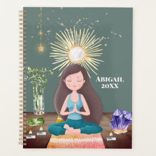 Agenda Meditação de Yoga Girl Crystals Sea Green