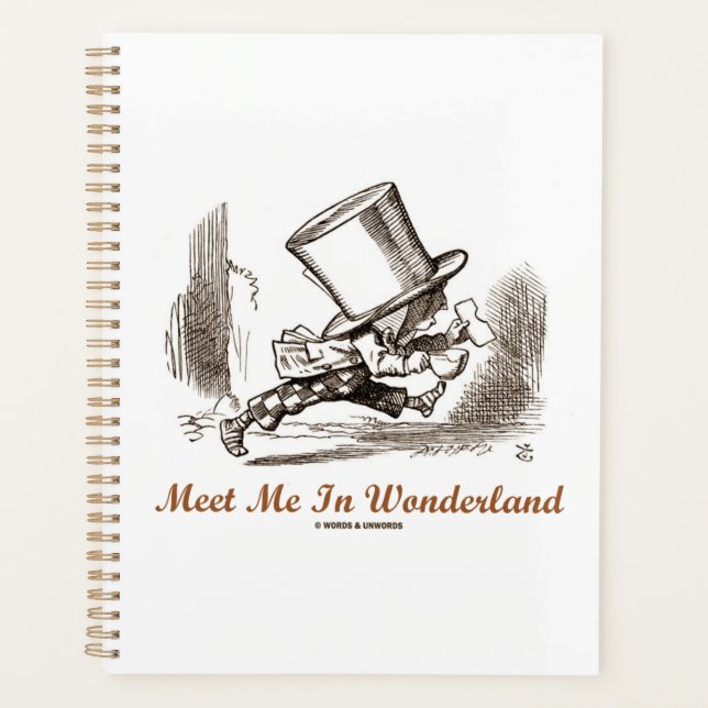 Agenda Meet Me In Wonderland Mad Hatter Running (Frente)