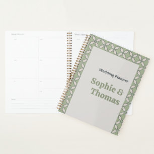 Agenda Meio século Mod Retro Wedding Olive Green