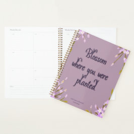 Agenda Mel Mae Schmidt Stationery mauve Blumenmuster